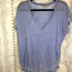 Express Oversized T Shirt Blue V Neck size XS